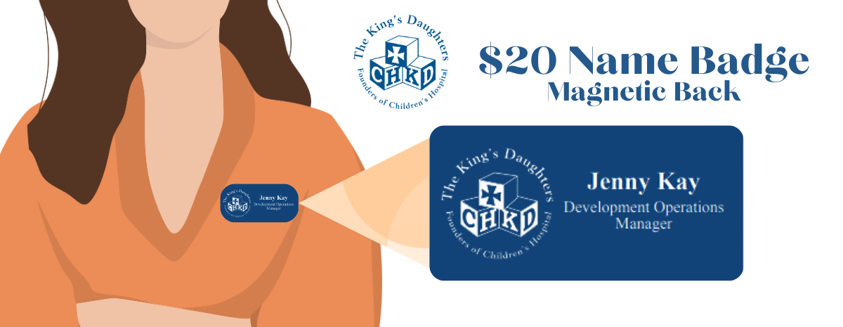 KD Circle Name Badge